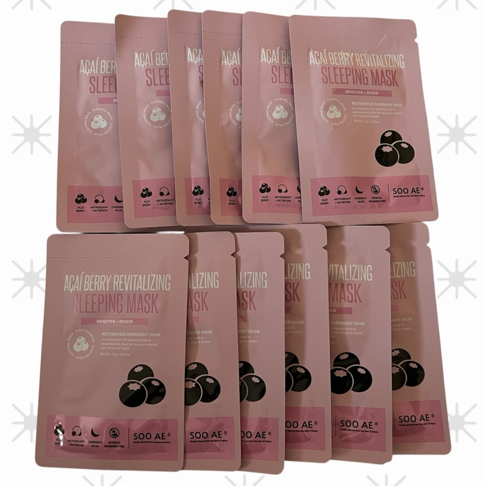 Soo'AE Acai Berry Revitalizing Sleeping Mask 12 Pack